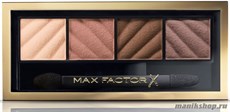 Max Factor Тени для век и пудра для бровей (2в1) 4-цветные "Smokey Eye MATTE Drama Kit", тон 10 alluring nude