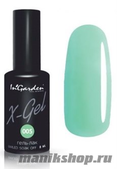 № 005 InGarden X-Gel Гель-лак для ногтей 8мл, тон шикарный светло-салатовый