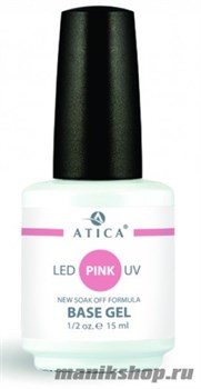 Atica BASE GEL База камуфлирующая "Pink" 15мл soak off
