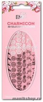 E.MI Charmicon 3D  Silicone Stickers №46 «Тропические фрукты» черные/ белые - фото 100261