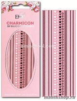 E.MI Charmicon 3D  Silicone Stickers «Звезды MIX №2» черные/ белые - фото 100265