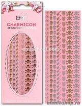 E.MI Charmicon 3D  Silicone Stickers «Рок MIX» золото/ серебро - фото 100267
