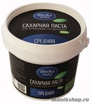 Shelka Vista "Шунгитовая пудра" Паста сахарная для депиляции СРЕДНЯЯ 500мл - фото 100476