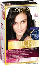 Краска для волос L'Oreal Paris Excellence, тон 200 Темно-коричневый - фото 105187