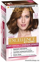 Краска для волос L'Oreal Paris Excellence, тон 5.3 Светло-каштановый золотистый - фото 110325