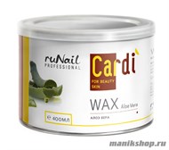2029 RuNail Воск для депиляции Cardi (Алоэ Вера) 400мл - фото 29458