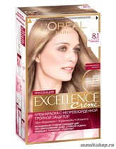 Краска для волос L'Oreal Paris Excellence, тон 8.1 Светло-русый пепельный - фото 41471