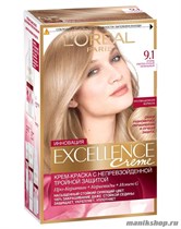 Краска для волос L'Oreal Paris Excellence, тон 9.1 Очень светло-русый пепельный - фото 41476