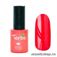 006 Гель лак Tertio 10мл Темно-малиновый, без блесток и перламутра, плотный - фото 57149