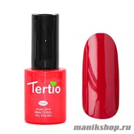 007 Гель лак Tertio 10мл Темно-вишневый, без блесток и перламутра, плотный - фото 57151