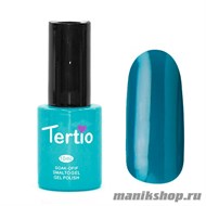 024 Гель лак Tertio 10мл Глубокий бриллиантовый зеленый, без блесток и перламутра, плотный - фото 57181