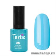 028 Гель лак Tertio 10мл Голубой, без блесток и перламутра, плотный - фото 57189