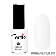 032 Гель лак Tertio 10мл Ярко-белый для френча, без блесток и перламутра, плотный - фото 57197