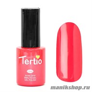 033 Гель лак Tertio 10мл Розовый Скарлетт, без блесток и перламутра, плотный - фото 57199