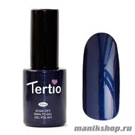 083 Гель лак Tertio 10мл Сине-черный с микромерцанием, плотный - фото 57289