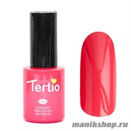 085 Гель лак Tertio 10мл Темный пылкий розовый, без блесток и перламутра, плотный - фото 57293