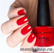 628 Sophin GelLac Гель-лак для ногтей без лампы 12мл  base&amp;color 2 в 1 (Насыщенный красный) - фото 60018