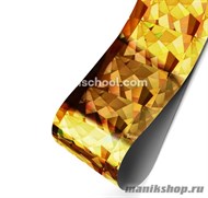 E.Mi Фольга Золотая голографика "Кристаллы" 1,5метра - фото 62381