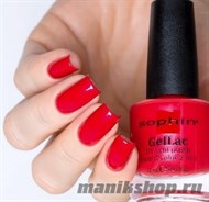 653 Sophin GelLac Гель-лак для ногтей без лампы 12мл  base&amp;color 2 в 1 (Красно-розовый с очень мелким шиммером) - фото 84296