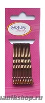2333 N-12BRONZ Dewal Beauty Невидимки ВОЛНА 50мм (12 шт/уп) Бронзовые - фото 86853