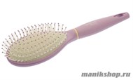Dewal Beauty Расчёска серии «Черничное мороженое» DBHM-5 массажная на подушке с нейл. штифтом овальная - фото 90932