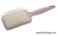 Dewal Beauty Расчёска серии «Черничное мороженое» DBHM-6 массажная на подушке с нейл. штифтом прямоугольная - фото 90933