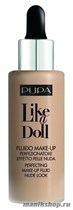 81152 Pupa  050036 040  Тональный крем "Like a Doll Make Up Fluid Nude Look" тон 40 Средний бежевый - фото 94143
