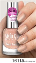 16115/27899 Alvin D'or ADN-16 Лак-Гель для ногтей 16115 св.бежевый искрящийся 15мл - фото 97138