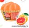Bliss Organic Шар бурлящий для ванн маффин Грейпфрутовый 130гр