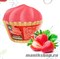 Bliss Organic Шар бурлящий для ванн маффин Клубничный 130гр