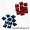 Д010-06 Irisk Стразы Swarovski квадратные, круглые, цветные, 10 шт (в ассорт.)