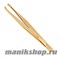 231 Mertz Пинцет 212 G золото (скошенный) 8см